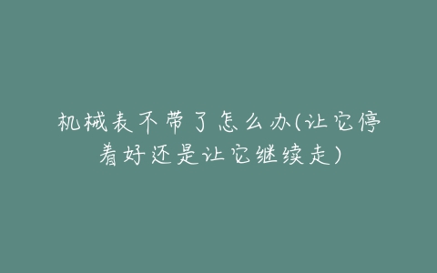 机械表不带了怎么办(让它停着好还是让它继续走)