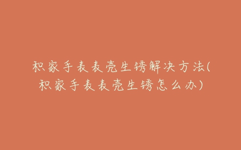 积家手表表壳生锈解决方法(积家手表表壳生锈怎么办)