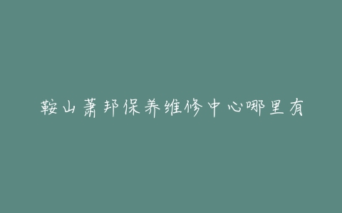 鞍山萧邦保养维修中心哪里有