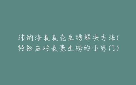 沛纳海表表壳生锈解决方法(轻松应对表壳生锈的小窍门)