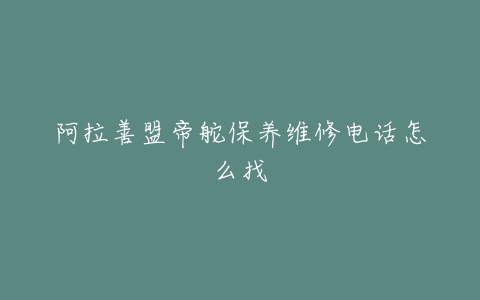 阿拉善盟帝舵保养维修电话怎么找