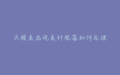 天梭表出现表针脱落如何处理