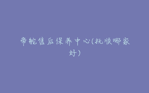 帝舵售后保养中心(抚顺哪家好)