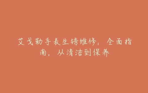 艾戈勒手表生锈维修：全面指南，从清洁到保养